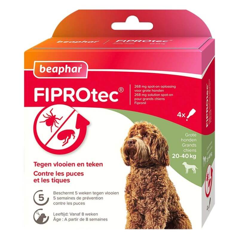 FIPROTEC SPOT-ON GRANDS CHIENS PUCES & TIQUES 4x2.68ml