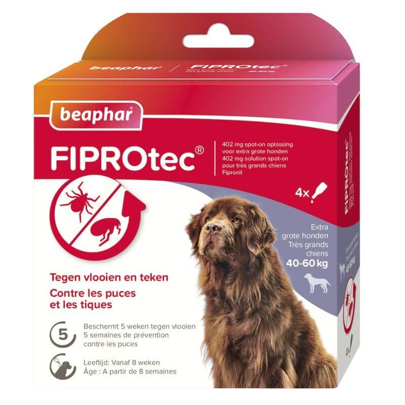 FIPROTEC SPOT-ON TRES GRANDS CHIENS PUCES & TIQUES 4x4.02ml