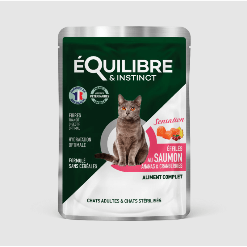 EQUILIBRE SAUMON ANANAS CRANBERRIES 85GR - UNITE -