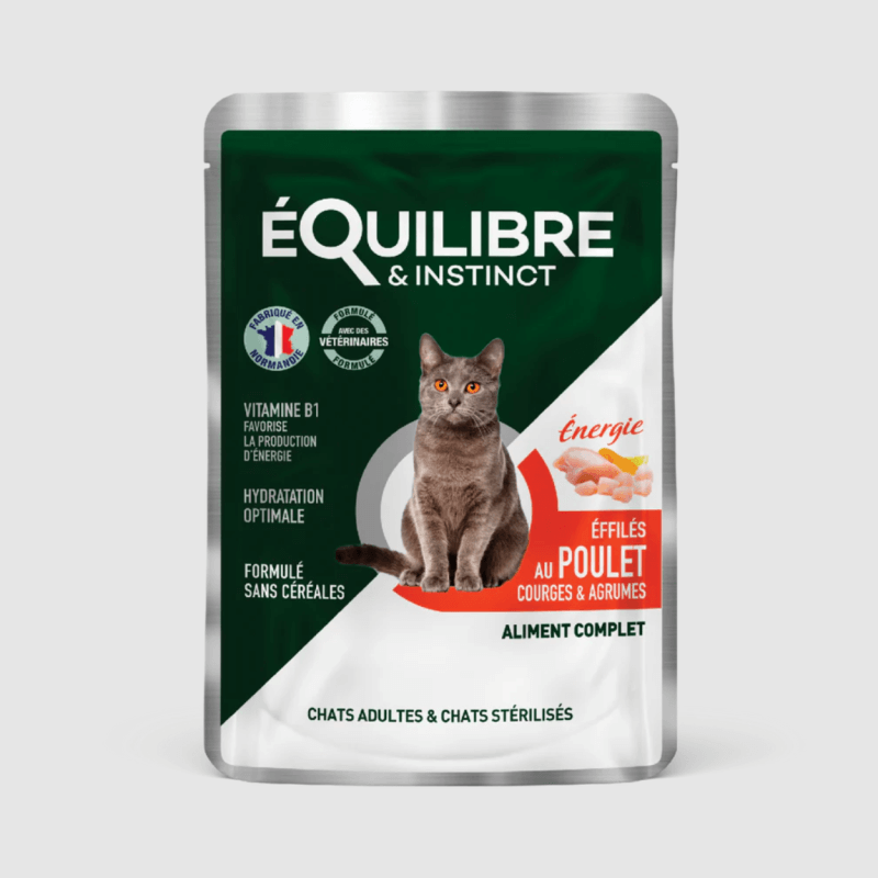 EQUILIBRE UNITE POULET COURGES AGRUMES 85 GR -NEW-