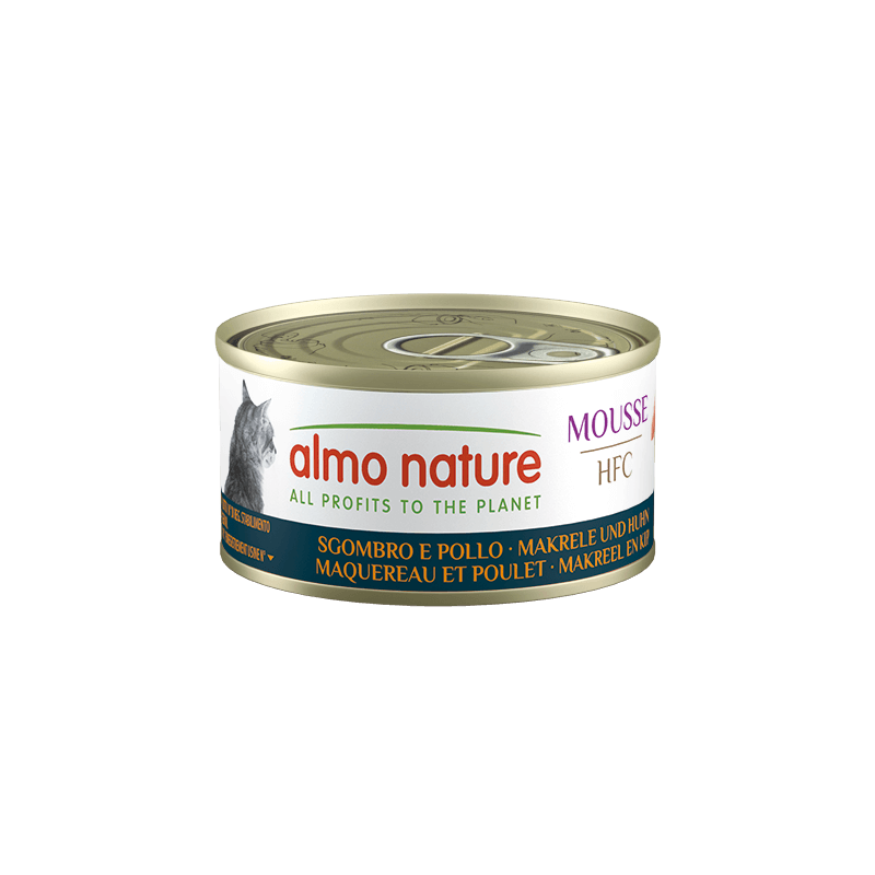 ALMO CHAT HFC MOUSSE MAQUEREAU/POULET 70gr