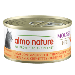 ALMO CHAT HFC MOUSSE THON/CREVETTES 70gr
