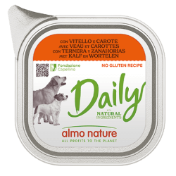 ALMO CHIEN DAILY NO GLUTEN VEAU/CAROTTES 100gr