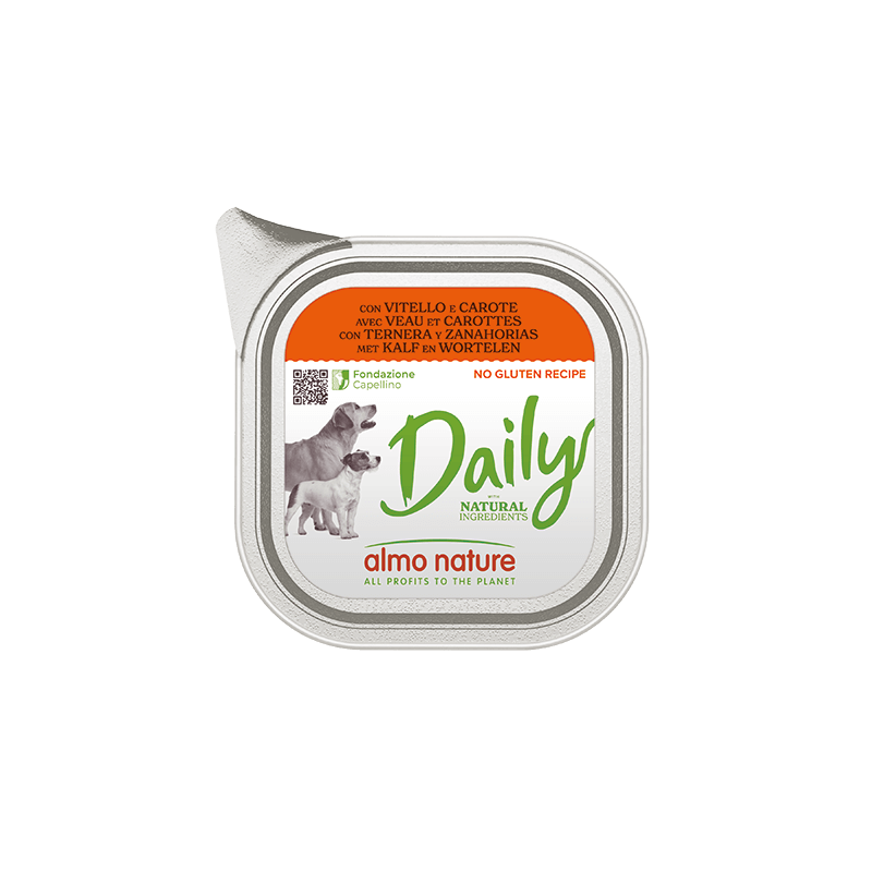 ALMO CHIEN DAILY NO GLUTEN VEAU/CAROTTES 100gr