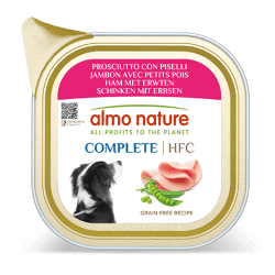 ALMO CHIEN HFC COMPLETE JAMBON/PETITS POIS 85gr