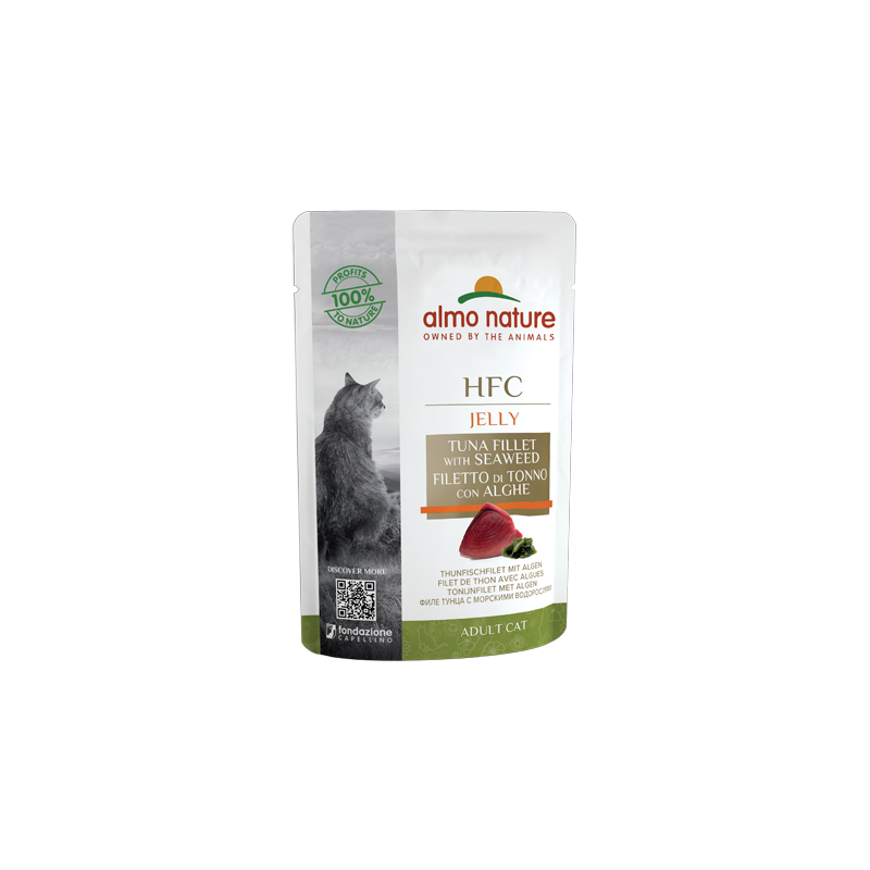 ALMO CHAT HFC JELLY/FILET DE THON/ALGUES 55gr