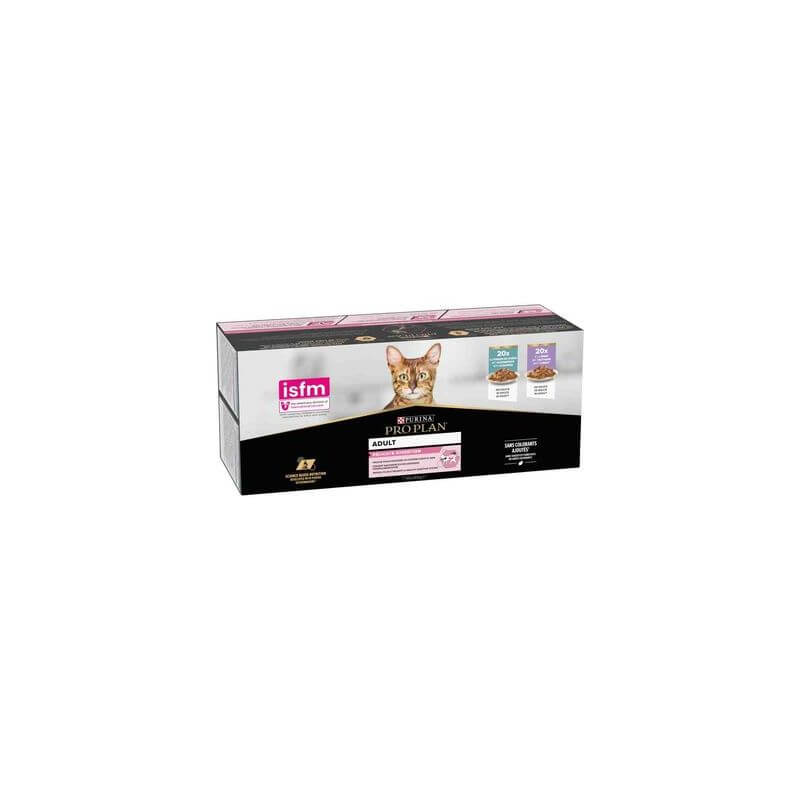 PROPLAN ADULTE DELICATE DIGESTION DINDE POISSON EN SAUCE 40x85gr
