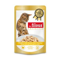 POCHON FILOUS CHAT POULET FOIE DE POULET EN SAUCE 80gr