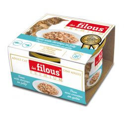 POCHON FILOUS CHAT THON CREVETTES EN GELEE 85gr