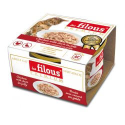 POCHON FILOUS CHAT POULET CANARD EN GELEE 85gr