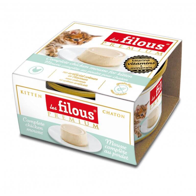 POCHON FILOUS CHATON MOUSSE POULET 85gr