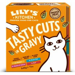 LILY'S KITCHEN CHAT DELICIEUSES BOUCHEES EN SAUCE MULTIPACK 8x85gr