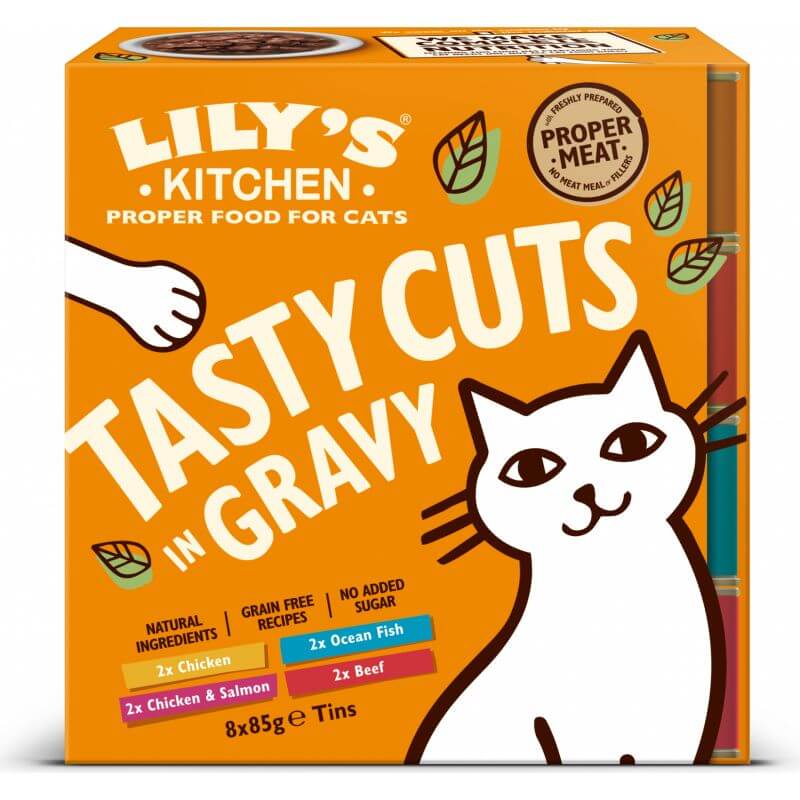 LILY'S KITCHEN CHAT DELICIEUSES BOUCHEES EN SAUCE MULTIPACK 8x85gr