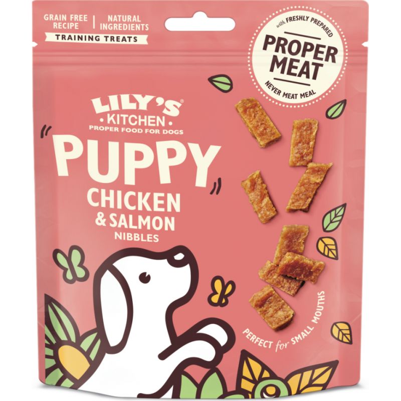 LILY'S KITCHEN CHIOT MINI BOUCHEES AU POULET & SAUMON 70gr