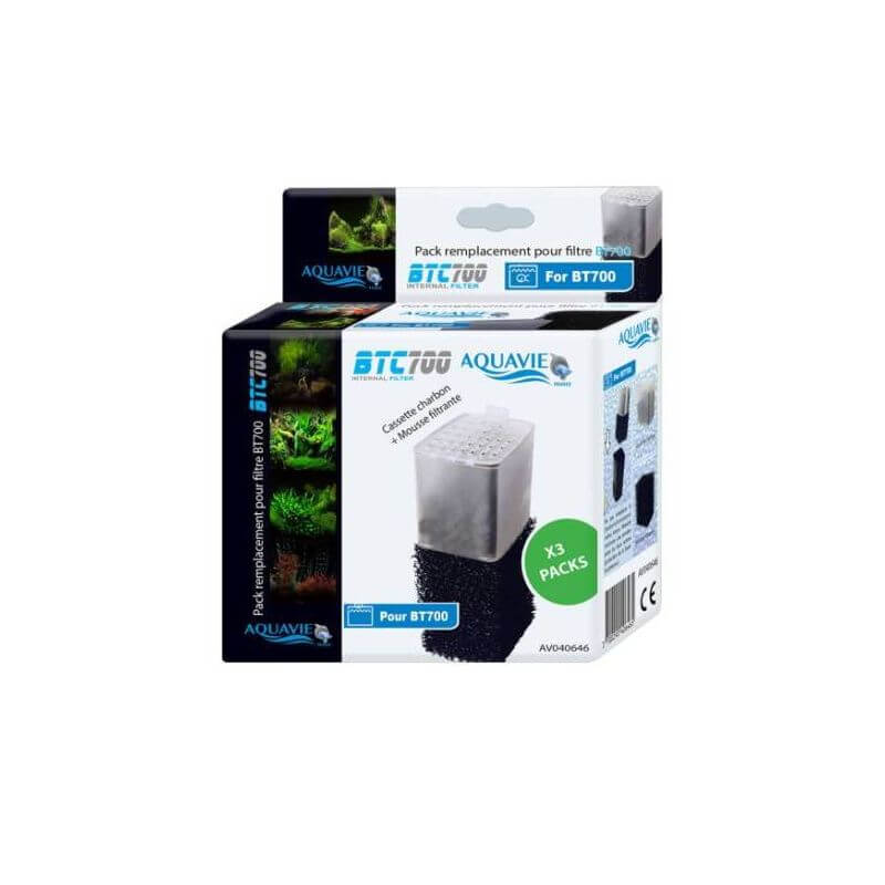 CARTOUCHE CHARBON-MOUSSE POUR FILTRE BT700 x2