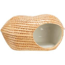 Maison en céramique cacahuète, hamster/souris, 17 × 8 × 8 cm