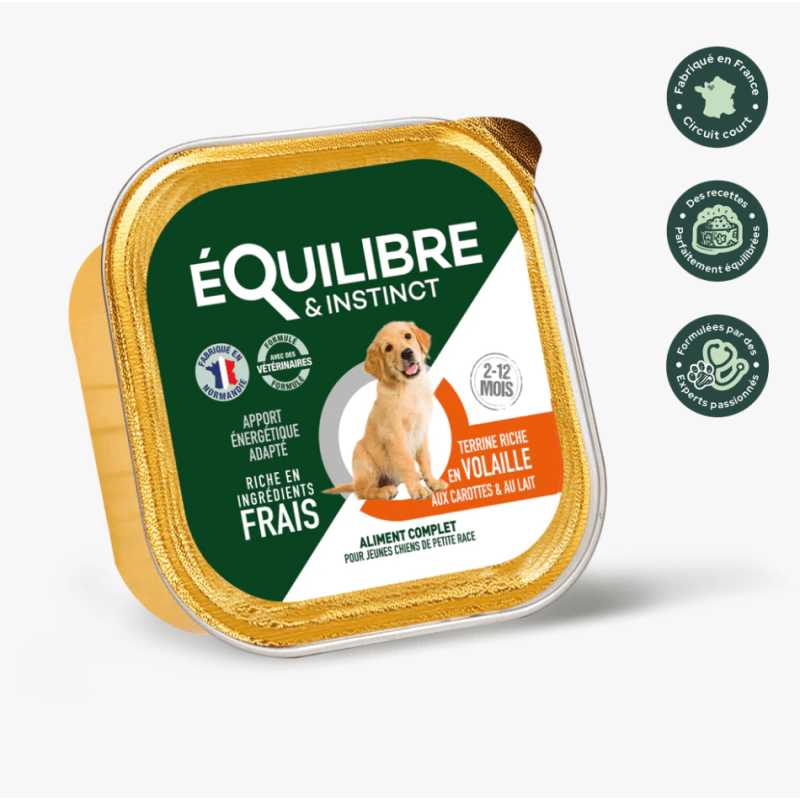 EQUILIBRE TERRINE CHIOT RICHE EN VOLAILLE 150GR