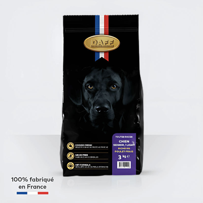 DAFF GRAIN FREE CHIEN SENIOR LIGHT POULET FRAIS 3KG