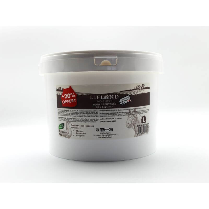 TERRE DE DIATOMEE 2.5kg en seau +20% offert
