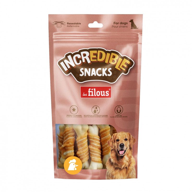 FRIANDISES OS DE POULET ENVELOPPE MARBRE 100gr