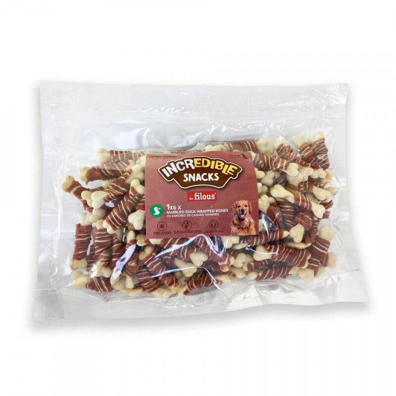 FRIANDISES OS DE CANARD ENVELOPPE MARBRE 1KG