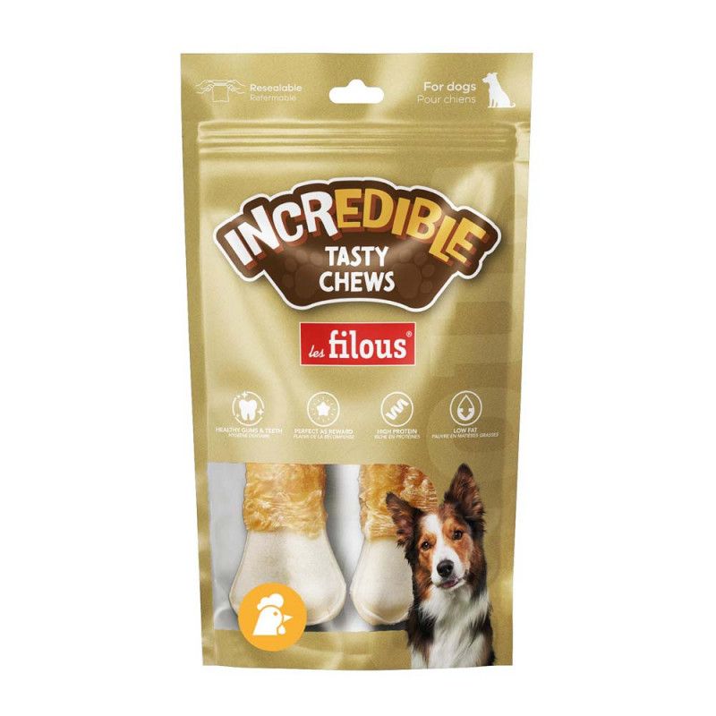 FRIANDISE OS BLANC PRESSE AU POULET 16cm x2