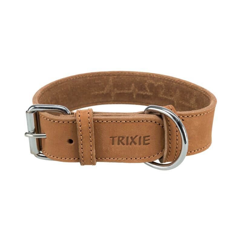 RUSTIC COLLIER CUIR CIRE/VIEILLI HEARTBEAT S-M 34-40cm/30mm BRUN