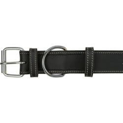 COLLIER CUIR CIRE/VIEILLI HEARTBEAT S-M 34-40cm/30mm NOIR