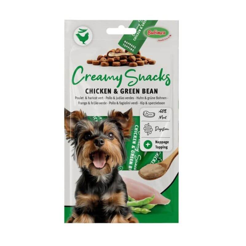 CREAMY SNACKS POULET/HARICOTS VERTS pour chien 60gr