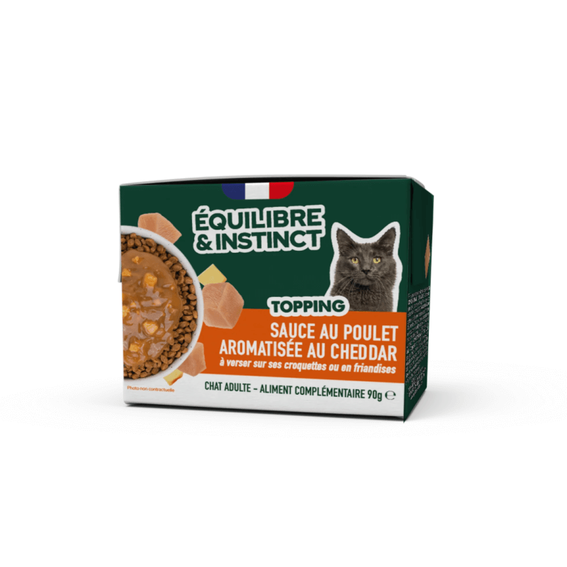 EQUILIBRE BRIQUE 90gr CHAT SAUCE POULET CHEDDAR NEW