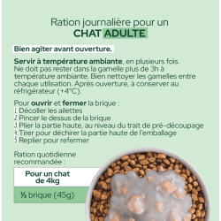 EQUILIBRE BRIQUE 90gr CHAT SAUCE CREMEUSE SAUMON NEW