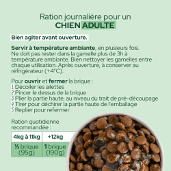 EQUILIBRE BRIQUE 190gr CHIEN SAUCE AUX COURGETTES NEW