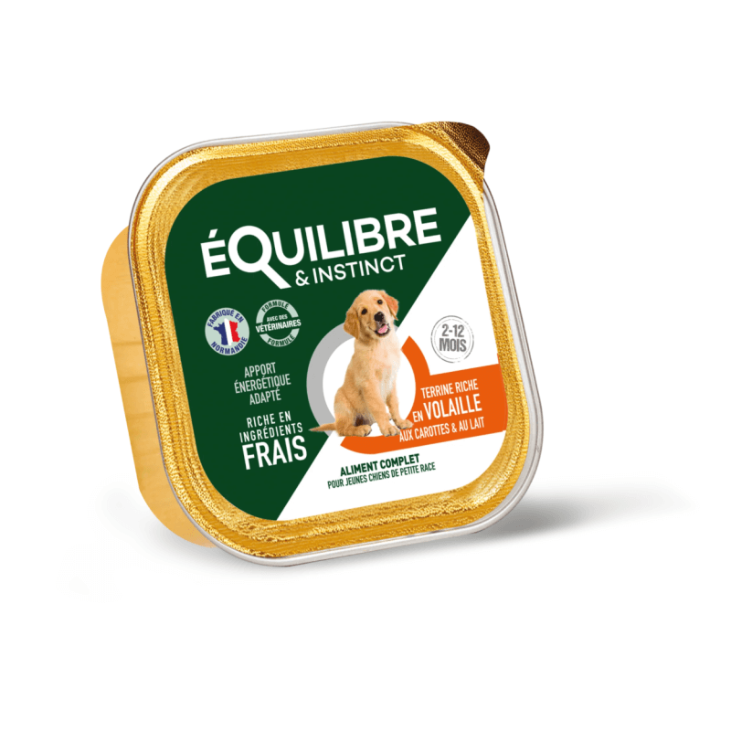 EQUILIBRE BARQUETTE 150G CHIOT VOLAILLE