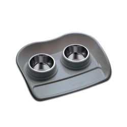 GAMELLE DOUBLE BOL EN ACIER PETIT