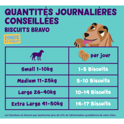 BISCUITS DINDE POUR CHIEN 0.4kg