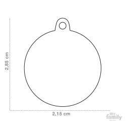 Médaille Reflective petit cercle rouge