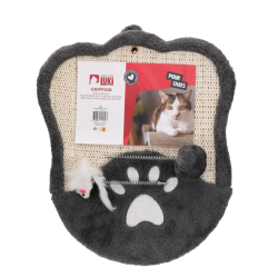 GRIFFOIR A CHAT + 2 JOUETS ANTHRACITE 41x33x2cm