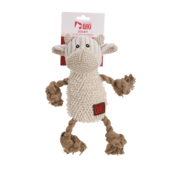 JOUET PELUCHE & CORDE FORME CANARD MOUTON & GRENOUILLE 30cm