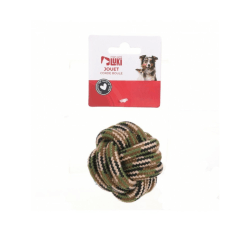 JOUET CORDE BOULE KAKI 10cm