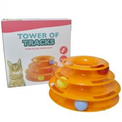 TOWER OF TRACKS CAT TOY diam.24.5x20x16cm