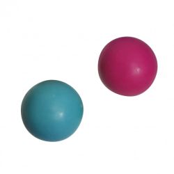 M SOLID RUBBER BALL diam.7cm ASSORTED: BLUE, PINK