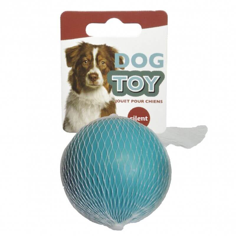 M SOLID RUBBER BALL diam.7cm ASSORTED: BLUE, PINK