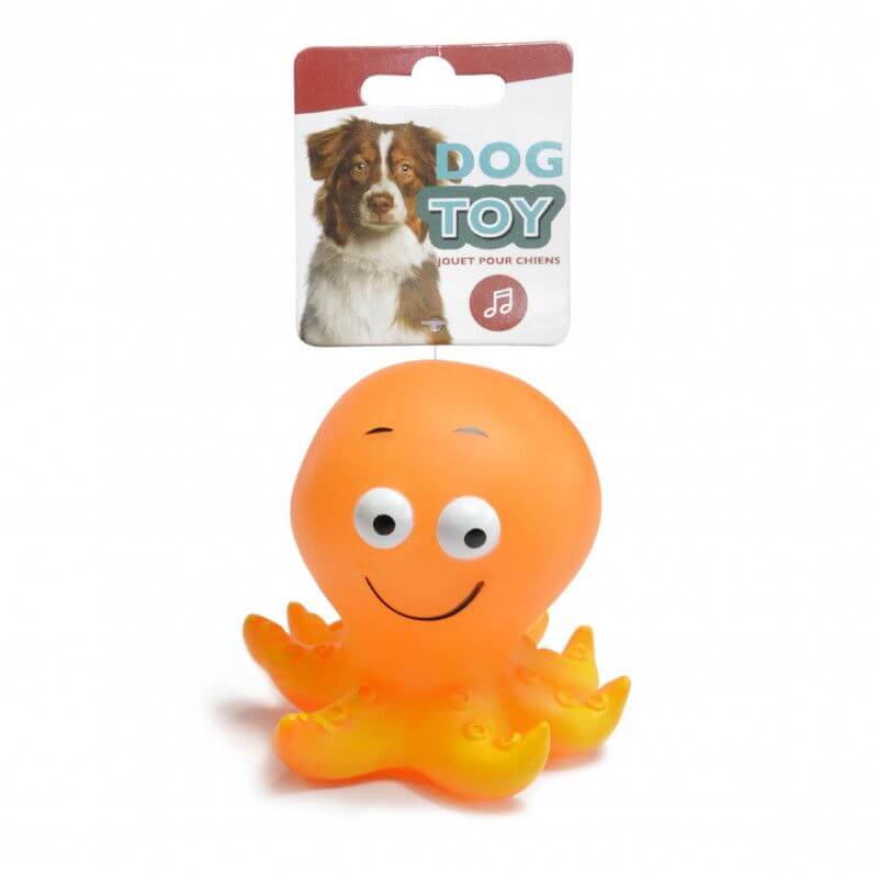 VINYL SEA TOY 2 ASSORTED ITEMS: STARFISH 12cm/OCTOPUS 10cm