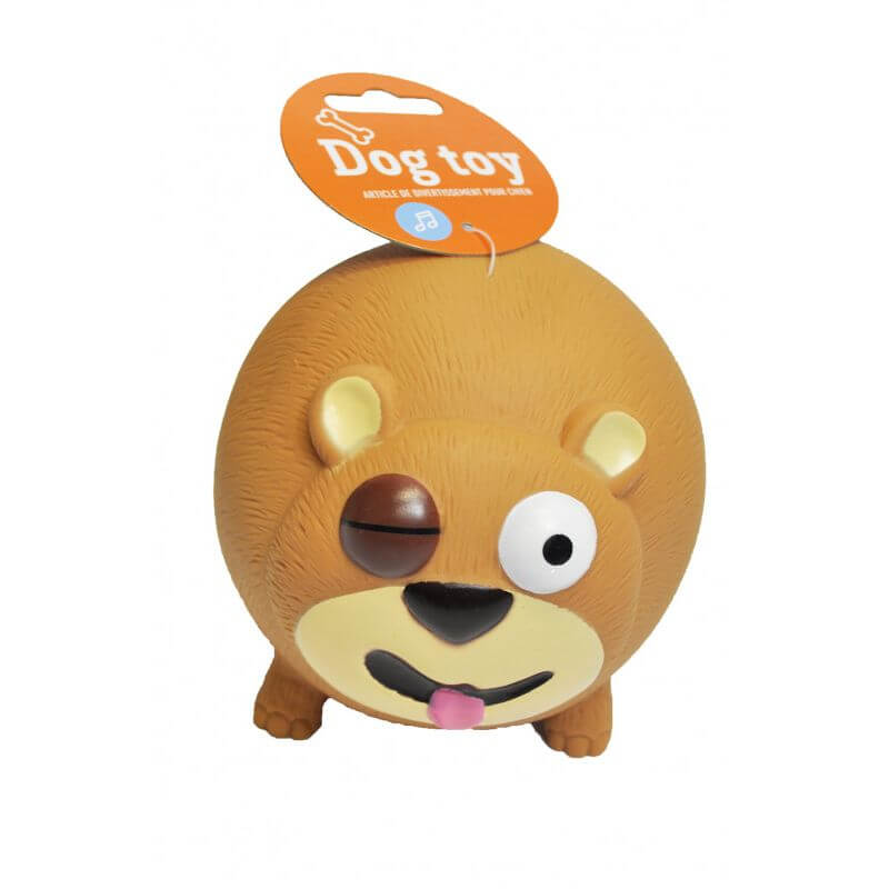 VINYL ANIMAL diam.12.5cmASSORTED: BEAR, DOG