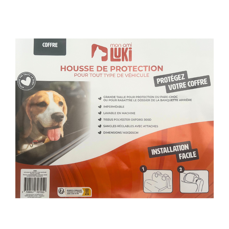 HOUSSE PROTECTION VOITURE COFFRE IMPERMEABLE OXFORD 145x205cm