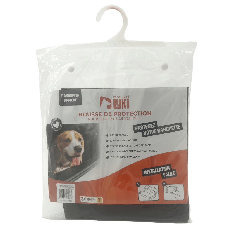 HOUSSE PROTECTION VOITURE BANQUETTE ARRIERE IMPERMEABLE OXFORD 140x120cm