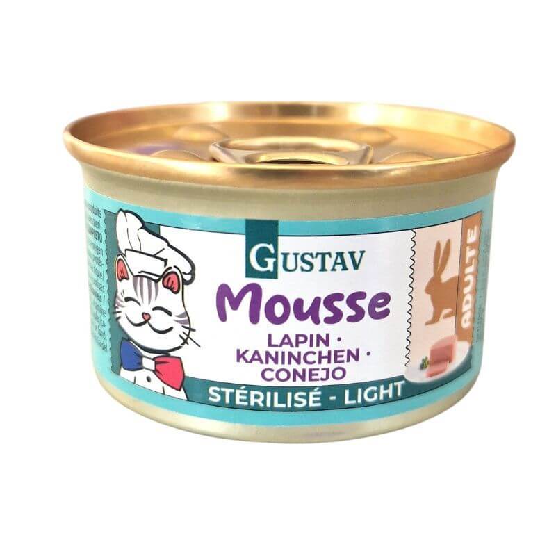 GUSTAV MOUSSE CHAT STERILISE LAPIN 85gr