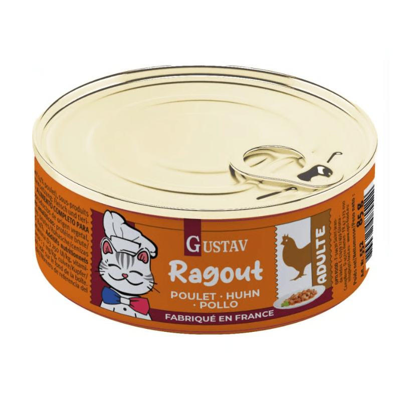 GUSTAV RAGOUT CHAT ADULTE POULET 85gr
