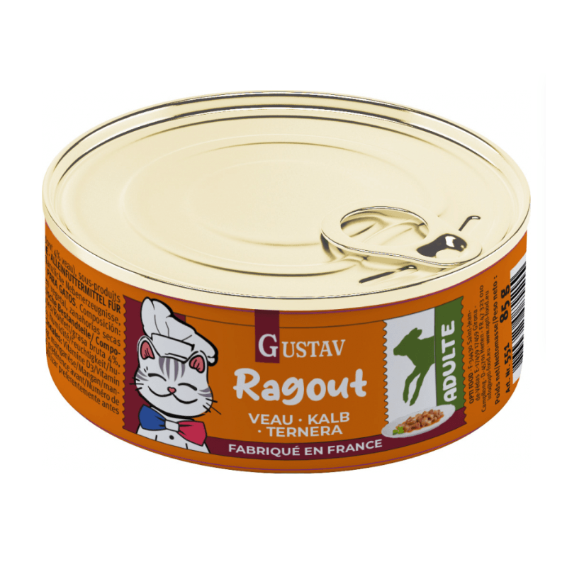 GUSTAV RAGOUT CHAT ADULTE VEAU 85gr