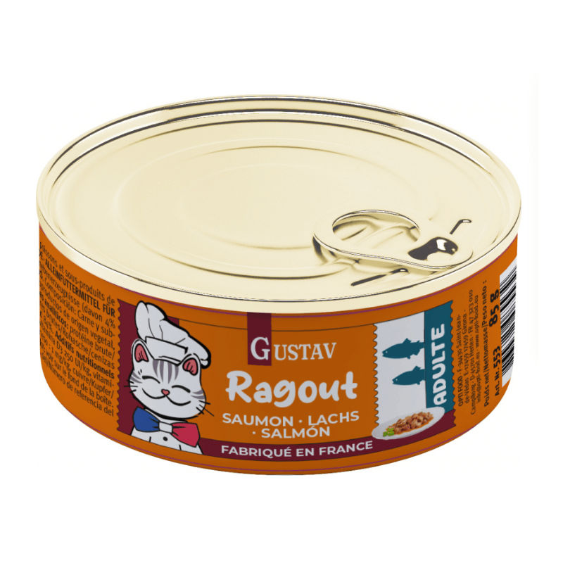 GUSTAV RAGOUT CHAT ADULTE SAUMON 85gr